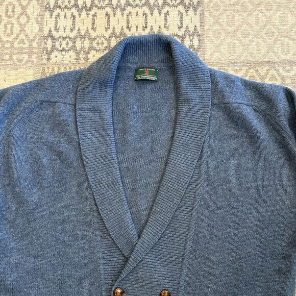 The Scotch House Men’s CARDIGAN Collar 100% Lambswool MADE IN SCOTLAND L XL - Picture 5 of 11
